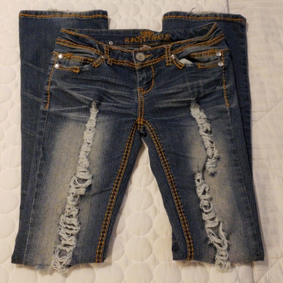 Almost Famous Denim - Distressed juniors Jean's. Bought off Poshmark